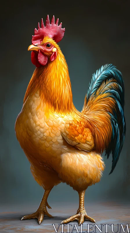 AI ART Vibrant Rooster Portrait