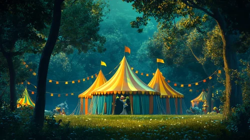 Circus Tents in Forest Glade