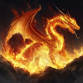 Blazing Dragon Fantasy Art