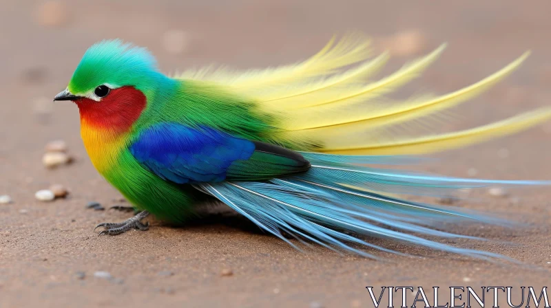 Captivating Bird Art: A Colorful Feathers Masterpiece AI Image