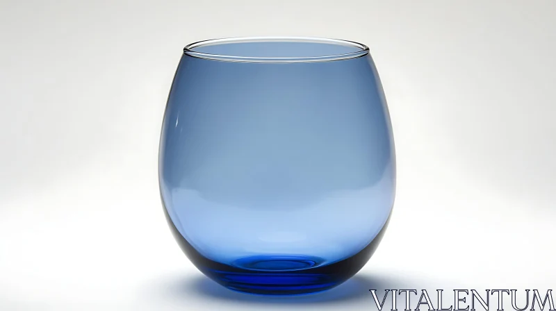 Serene Blue Glassware Art Piece AI Image