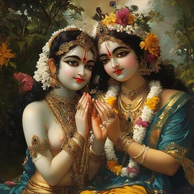 Ethereal Image of Two Deities