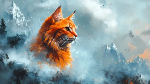 Ethereal Orange Feline