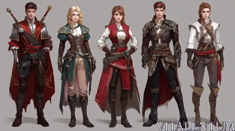 AI ART Characters in Fantasy-Inspired Attire