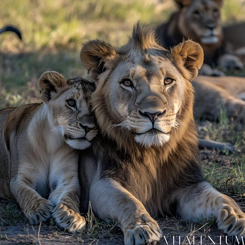 AI ART Lion Family Portrait