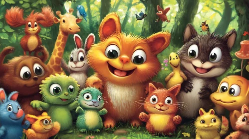Colorful Forest Friends Gathering
