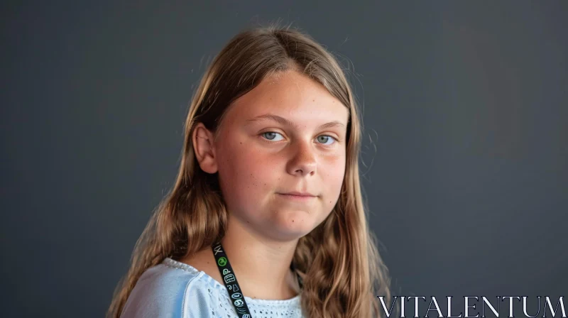 AI ART Close-up of Greta Thunberg