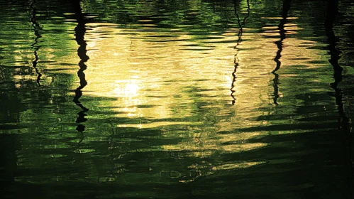 Sunlit Water Reflection