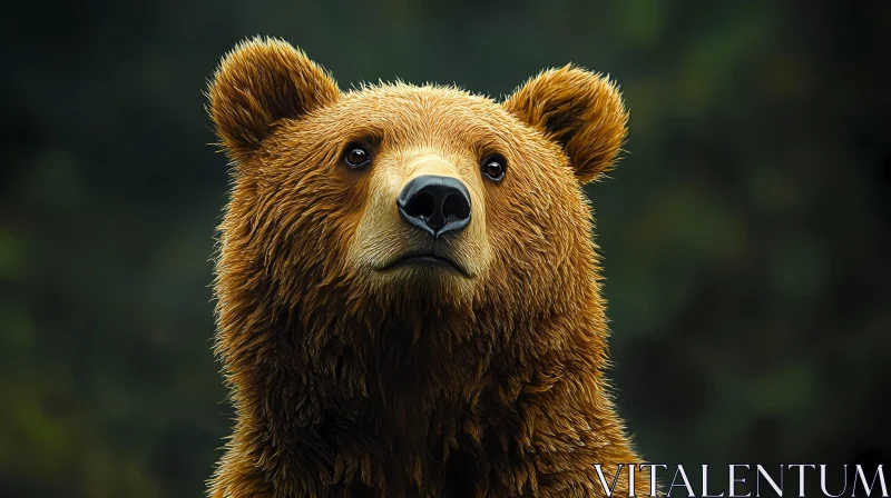 Wild Bear Portrait AI Image