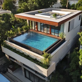 Sleek Urban Home with a Luxurious Rooftop Infinity Pool