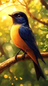 Bird and Sunlight Harmony