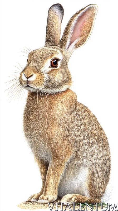 Artistic Rabbit Portrait AI Image