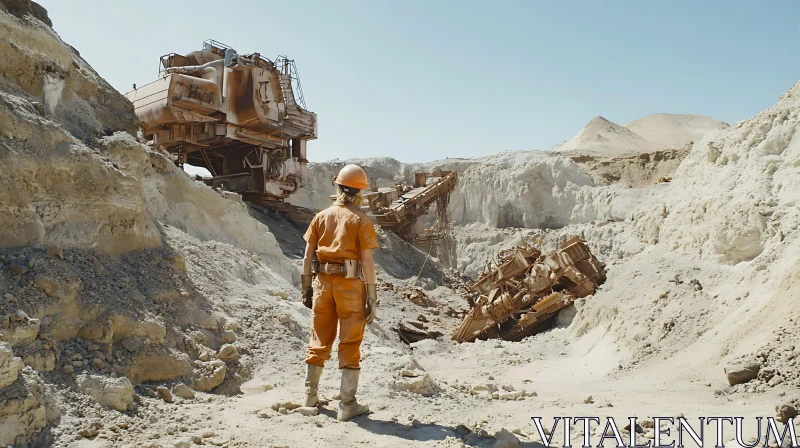 AI ART Worker at Industrial Mining Site
