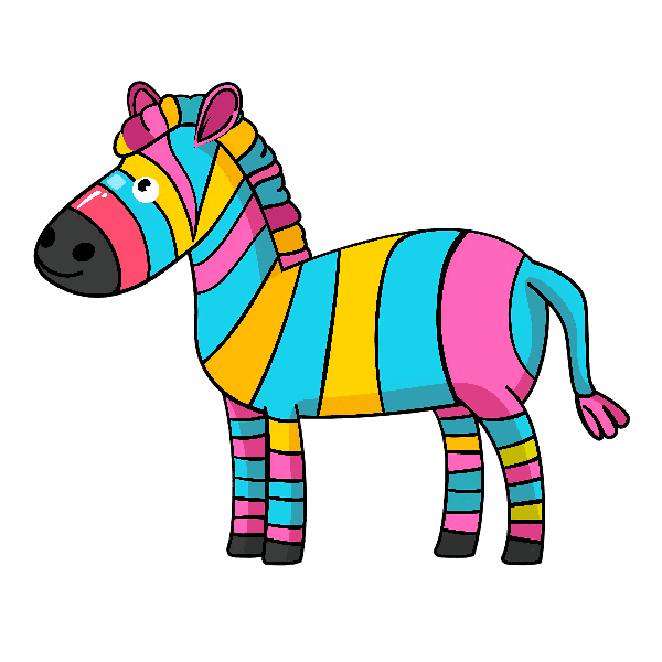 Playful Zebra Art POD Design