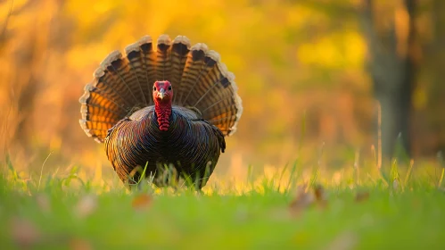 Turkey in fall landscape