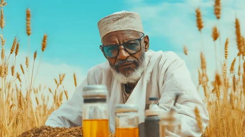 Man in Wheat Field