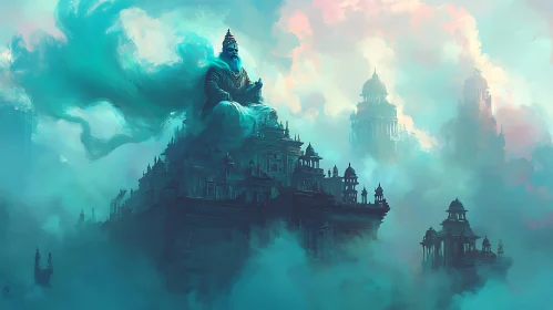 Heavenly Citadel: A Vision in Blue and White