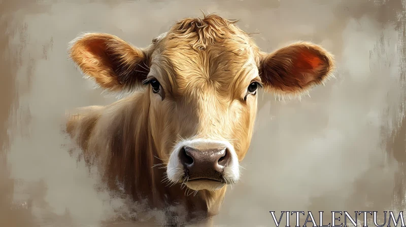 Cow Illustration Artwork AI Image