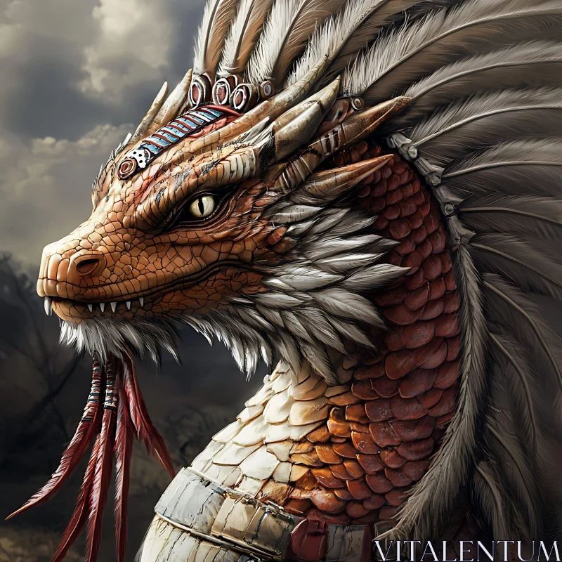 AI ART Dragon with Feathers and Scales