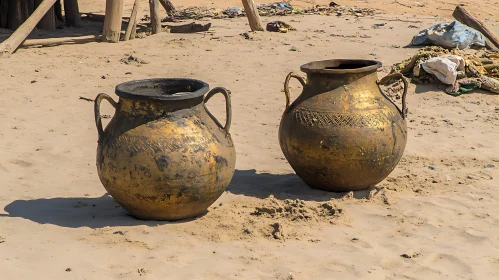 Earthenware Pots by the Sea