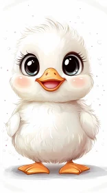 Charming Baby Duck Illustration