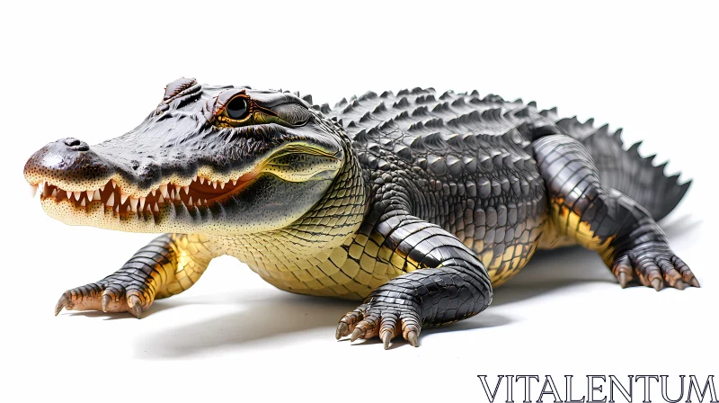 AI ART Alligator Close-Up