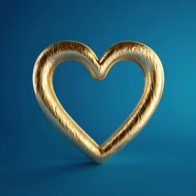 Metallic Heart Symbol