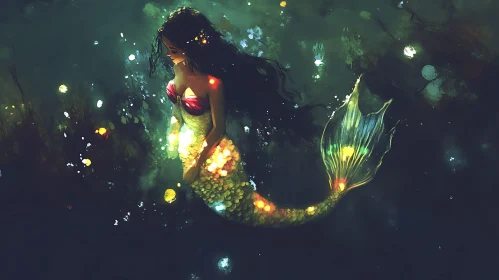 Mystical Mermaid of the Ocean Depths