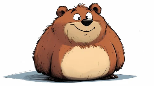 Friendly Cartoon Bear Character