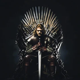 Warrior King on Iron Throne