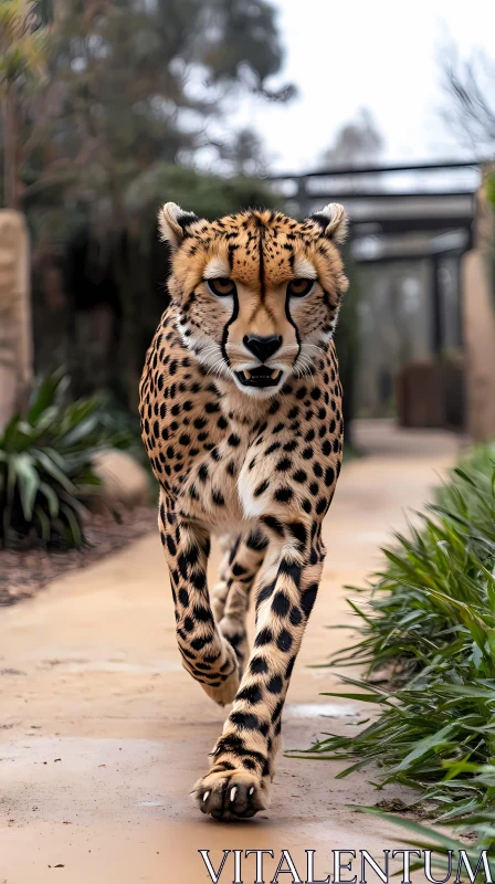 Elegant Cheetah on the Prowl AI Image