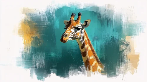 Abstract Giraffe Art