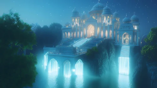 Luminous Palace by the Water