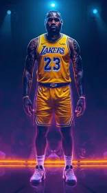 LeBron James Under Spotlight in Lakers Jersey