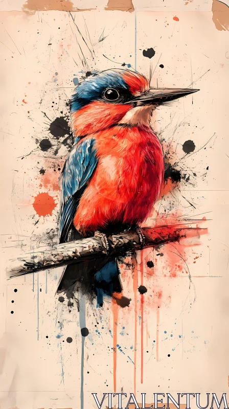 Vivid Kingfisher Art AI Image