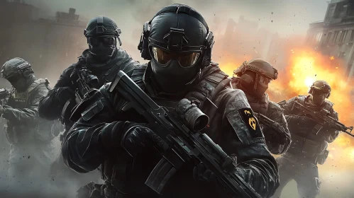 Tactical Unit Ready for Urban Warfare