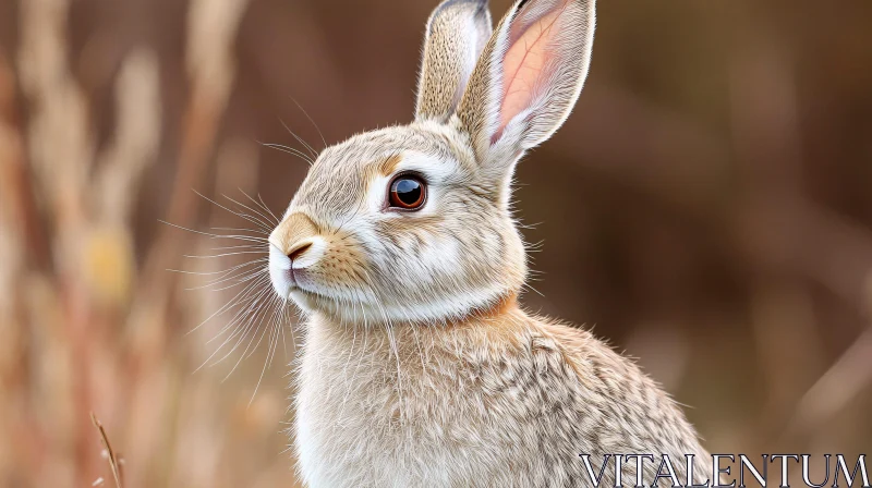 Wild Rabbit in Natural Habitat AI Image