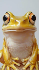 Yellow Frog with Big Eyes