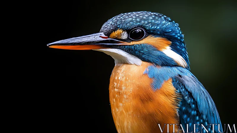 Kingfisher Feather Details AI Image