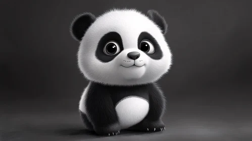 Cuddly Cartoon Panda Illustration