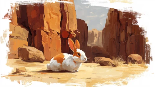 Desert Canyon Rabbit Art