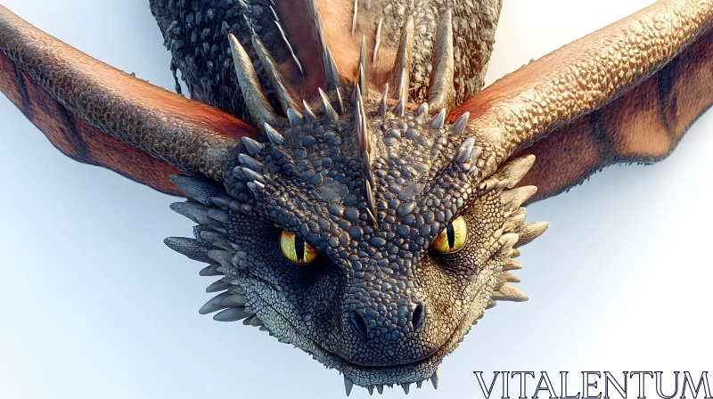 Dragon Head Portrait AI Image