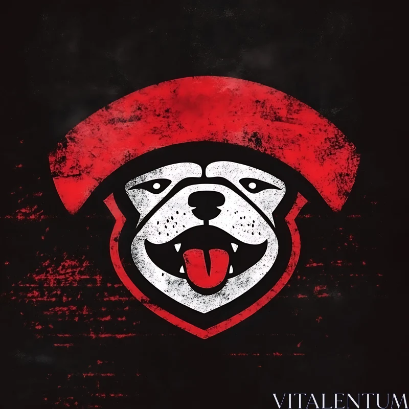 AI ART Aggressive Bulldog Mascot Emblem