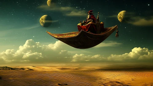 Magic Carpet Ride Over Desert