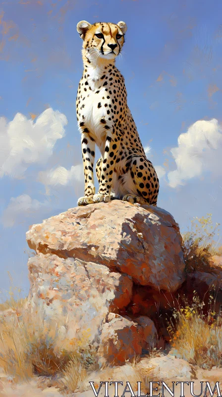 Cheetah in the Wild AI Image