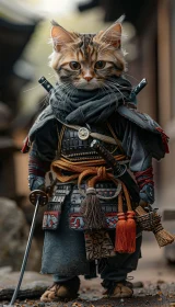 Armored Cat: A Samurai's Feline Spirit