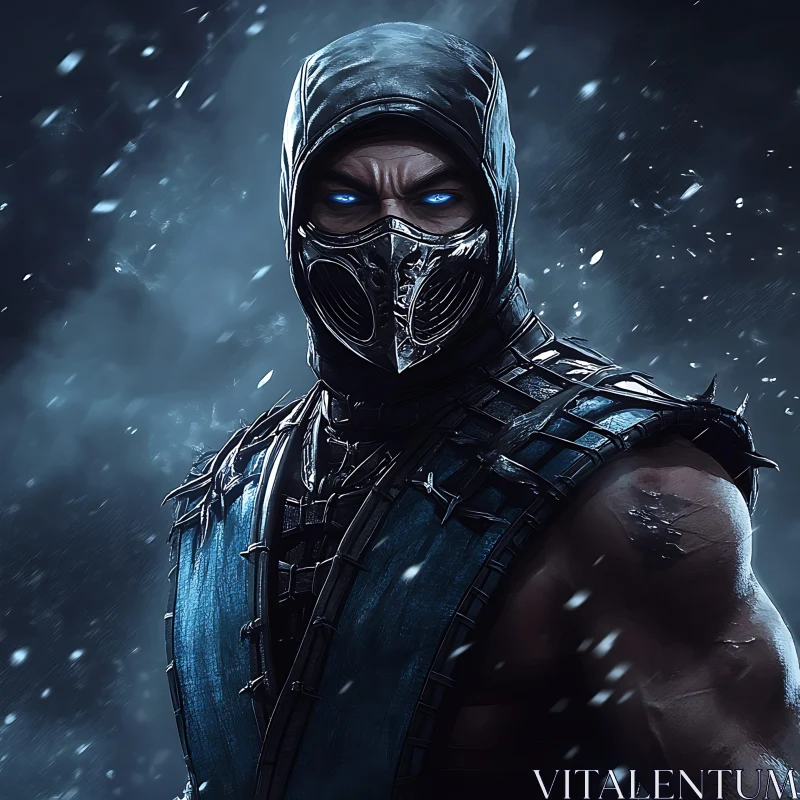 Mortal Kombat Ninja in the Snow AI Image