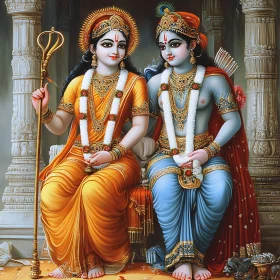 Regal Deities in Ancient Setting