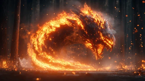 Intense Blazing Entity in the Forest