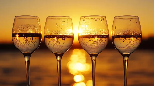 Golden Hour Wine Glasses